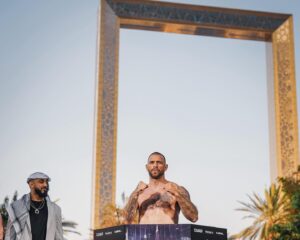Luke Rockhold Instagram - An Epic Location @DubaiFrame For An Epic Weigh-ins! 

Tomorrow night it all goes down inside the pit as @lukerockhold takes on @joe_schilling 

Get your tickets now on Platinum List or watch #FreeOnYoutube