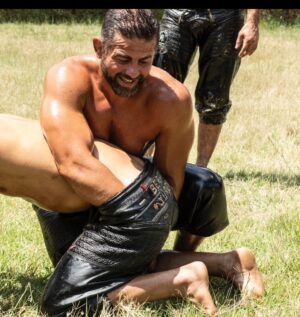 Luke Rockhold Instagram - Tradition, honor, lube up and wrestle grown men in leather pants. My kinda country