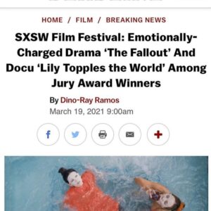 Lumi Pollack Instagram - The Fallout won for the grand Jury prize at @sxsw for the best film!!! Not to mention the amazing @meganparkithere being awarded the Brightcove Award for Director on the rise. Beyond honored to be part of this film. Congrats to everyone involved and my fellow cast mates! ❤️
