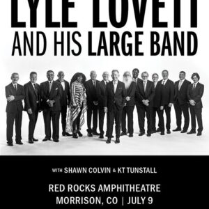 Lyle Lovett Instagram - We’re counting down the days until Lyle Lovett returns for an incredible 25th appearance on July 9! A 2018 Red Rocks Hall of Fame inductee, Lyle first stepped onto our stage (and into our hearts) in 1990 before returning to headline with his Large Band in 1992, establishing himself as a Red Rocks regular ever since. Stroll down memory lane:

🤵  Playing his 13th show in 2007 – a co-headline with K.D. Lang
🎉  Backstage with one of his many his Piece of the Rock Awards in 2005
🎻 His Large Band got even larger in 2023, appearing with the Colorado Symphony
📆  See you in two weeks