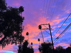Mageina Tovah Instagram - Yesterday’s sunset. Swipe for a night rainbow ➡️ 🌈 #nofilter 
.
.
.
#sunset #sky #rainbow #night #painting