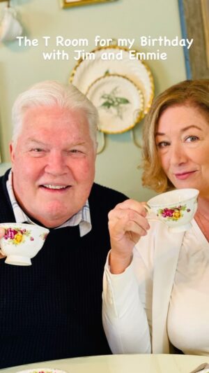 Maggie Egan Instagram - Boy, would my mother have loved this tea party. Truly her cuppa tea. I loved it❣️ Thank you Jim and Emmie❣️
.
.
.
#mybirthday #teaparty #hightea #thetroom #montrosecalifornia