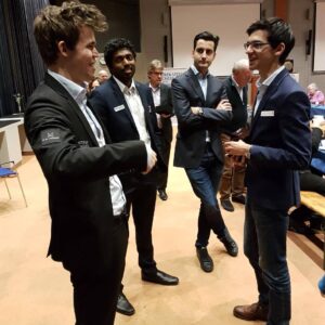 Magnus Carlsen Instagram - All good spirits after the tournament. Delighted to have won my sixth @tatasteelchess!