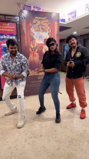Mahesh Subramaniam Instagram - Watchfully: #thookudurai get ready for stress buster entertainment 🔥
All the best to  the whole team 
.
.
Congratulations @mahesh.subramaniam_offl 🌸
Choreography  @choreographer_sridhar 🔥
.
@opengatepictures @sonymusic_south 
.
.
#reelsinstagram #reelitfeelit #reelkarofeelkaro #feelkaroreelkaro #explorepage #exploremore #dancer #reelviral #trendingreels