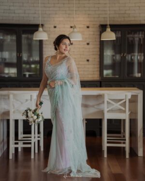 Mahima Nambiar Instagram - 💕 
Saree : @t.and.msignature 
Earrings: @m.o.dsignature 
Makeup & hair : @rizwan_themakeupboy 
Photography: @_harikumar._
