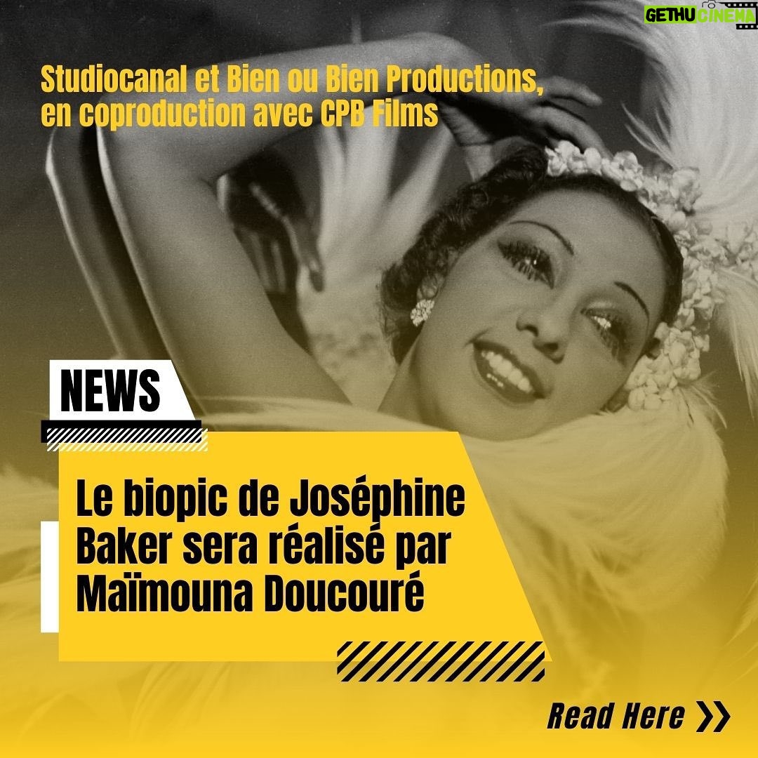 Maïmouna Doucouré - 2.7K Likes - BREAKING NEWS ! 💃🏽💃🏽💃🏽
J’attendais ce moment avec impatience… Partager avec vous cette incroyable nouvelle !
C’est un immense honneur que j’ai de raconter cette légende iconique qu’est JOSÉPHINE BAKER au cinéma !
@studiocanal @bienoubienprod @cpb_films
#josephinebaker #iconic
