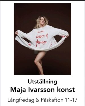 Maja Ivarsson Instagram - Jag ställer ut min konst på @torget11vintagesecondhand i min hemby Åhus nu den 29-30 mars. Kom o häng med mig och kolla vad jag annars håller på med när jag inte turnerar världen runt.