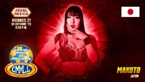 Makoto Instagram - Hola!!🌈
¡Qué alegría verte otra vez!♡
9年ぶりに世界最古の団体
#cmll さんに行ってきます!!🇲🇽
なので10月下旬から半月
日本にいません！
ぜひ会いに来てくださいねー!!✌️