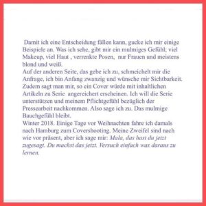 Mala Emde Instagram - Bitte weiterlesen 

⏹➡️

Danke!
#dasbindochnichtich #magazincover #tvmagazine #mehrvielfalt #frauenbild @lilie2apr @agenturplayers