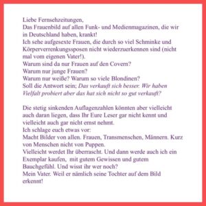 Mala Emde Instagram - Bitte weiterlesen 

⏹➡️

Danke!
#dasbindochnichtich #magazincover #tvmagazine #mehrvielfalt #frauenbild @lilie2apr @agenturplayers