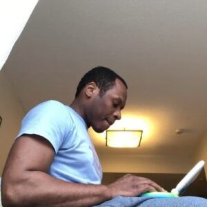 Malcolm Goodwin Instagram - #tbt Days off while filming Reacher involved me playing with Apollo’s toys and him playing with my phone:) #reacheronprime