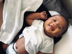 Malcolm Goodwin Instagram - Mahal Kita Apollo! You’re growing up so fast. #babyboy #14weeksold #quarantinelife