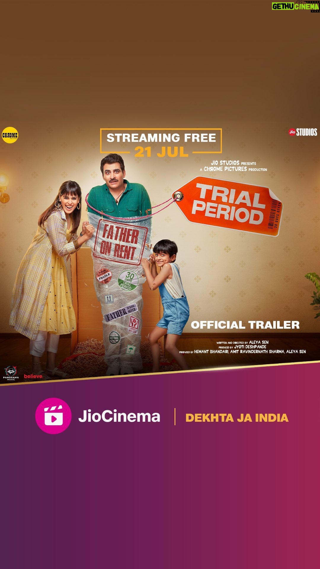 Manav Kaul - 42.2K Likes - Your father on #TrialPeriod is out for delivery!🚚 📦
#TrialPeriod arriving on 21 July only on #JioCinema | Stream Free.
#TrialPeriodOnJioCinema #FatherOnRent
@geneliad @manavkaul @shaktikapoor @sheeba.chadha @gajrajrao @zidane_braz1 @aleya.sen @officialjiostudios @pictureschrome #CrimsenTales #JyotiDeshpande @iamitrsharma @hemantbhandari @panoramamusic @believemusicindia @thespianace #BarunChanda