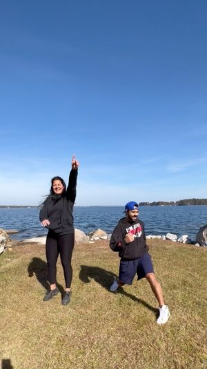Manish Dayal Instagram - Blasting some happy content today since I was coerced by my big sister to shake it for a TikTok! I have no regrets 😜 #OddSiblingStuff #FamilyTime @wetrundle🕺🏽💃🏻