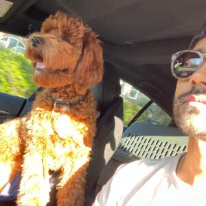 Manish Dayal Instagram - Duty calls which means another goodbye to the best darn road dog. I’ll do what we all must do and return with enough toys to buy the love back. #BennyBoy
