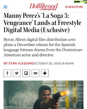 Manny Pérez Instagram - BREAKING NEWS!! Ya es OFICIAL!! @lasoga3venganza llega a USA el 12 de Diciembre!! Anoten la fecha!! Gracias a @hollywoodreporter @freestyledigitalmedia 

IT’S OFFICIAL @lasoga3venganza Will finally be On Demand and Streaming platforms on December 12th!!! 
@juancantolshow @eltiguerevacano @josephrodrigueze @diegoasteffens @dgcinerd @mojicamf @film_mode_entertainment @carlosmartincarle @mayimba24