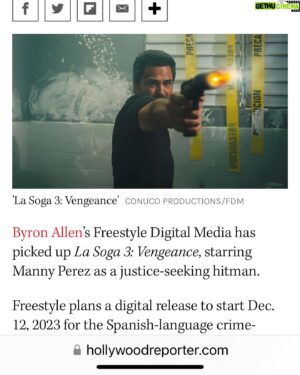 Manny Pérez Instagram - BREAKING NEWS!! Ya es OFICIAL!! @lasoga3venganza llega a USA el 12 de Diciembre!! Anoten la fecha!! Gracias a @hollywoodreporter @freestyledigitalmedia 

IT’S OFFICIAL @lasoga3venganza Will finally be On Demand and Streaming platforms on December 12th!!! 
@juancantolshow @eltiguerevacano @josephrodrigueze @diegoasteffens @dgcinerd @mojicamf @film_mode_entertainment @carlosmartincarle @mayimba24