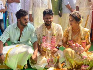 Manoranjan Ravichandran Instagram - Finally this guy got someone whom he will and he should love more than he loves me😊 best friend finally got hitched! Wishing them life full of happiness .... @silju4u @ibbanimakeoverartistry