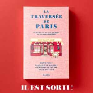 Manu Payet Instagram - Il est sorti, notre guide #LaTraverseeDeParis est disponible en librairie et ailleurs ! 🍽️📕 

Avec @carolinedemaigret, @zaziemiammiam et @gwilherm_de_cerval, nous avons décidé de partager avec vous les adresses de nos restos préférés, à travers les plats qu’on adore… Ceux pour lesquels on pourrait traverser Paris 😋 

Love & rougail saucisses 

@editionsjclattes 
Illustrations mingou_mango
DA @laurentfetis