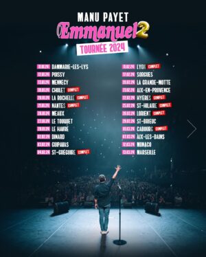 Manu Payet Instagram - La tournée reprend bientôt… Impatience ! 

🎟️ Billetterie #Emmanuel2 👉 lien dans la bio