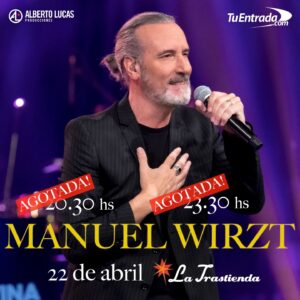 Manuel Wirzt Instagram - ¡Las dos funciones AGOTADAS! ¡GRACIAS! ❤️

Nos vemos este sábado en La Trastienda 🥳🥳🥳

Tengo una alegría inmensa y es gracias a ustedes que eligen acompañarme una vez más 🫶