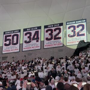 Marc D'Amelio Instagram - Great weekend in Connecticut with friends. UConn nation was insane this weekend. Congratulations to my guy, Richard Rip Hamilton for having his number retired.