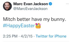 Marc Evan Jackson Instagram - Mitch better have my bunny. #HappyEaster
