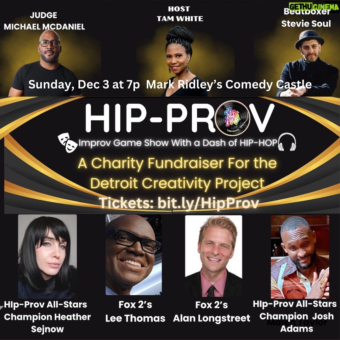 Marc Evan Jackson - 1K Likes - DETROIT! Come see a great show & SUPPORT THE DETROIT CREATIVITY PROJECT!
Sunday, December 3 @ 7pm
Mark Ridley’s Comedy Castle
Tickets: https://bit.ly/HipProv
Sponsored by @detroitsip
Proceeds benefit @detroitcreativityproject
THANK YOU!