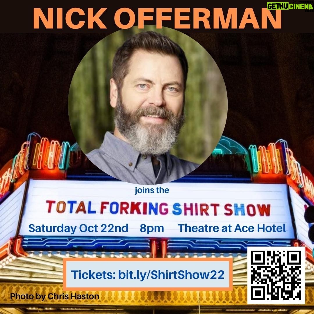 Marc Evan Jackson - 2.2K Likes - BIG NEWS! NICK OFFERMAN joins the cast of The Total Forking Shirt Show!
Come do something GOOD! Spend the evening with some of your favorite cast members from hit comedies like NBC’s The Good Place and Parks and Recreation. It’s all for charity!
Ticket link in bio.
TOTAL FORKING SHIRT SHOW is improvised comedy based on audience suggestions, and may include some adult situations and language.
Cast is subject to availability.
Proceeds benefit The Detroit Creativity Project’s improv programs in Detroit public schools.
Learn more at www.dcpimprov.org.
@nickofferman