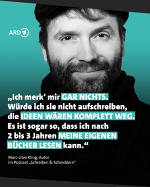Marc-Uwe Kling Instagram - Ein Podcast von und mit Marc-Uwe Kling - live vor Publikum aufgenommen!

Das neue Format heißt „Schreiben & Schreddern“: Es geht um den kreativen Prozess. Marc-Uwe Kling („Die Känguru-Chroniken“) hat sich hochkarätige Gäste eingeladen und fragt diese: „Wie machst du das eigentlich? Wie entscheidest du beim Schreiben, was bleiben soll und was geschreddert wird?“

Diskutiert wird immer am Beispiel, das heißt zwischendrin gibt es in jeder Folge lustige Kurzgeschichten, Lieder, Comics oder Auszüge aus Romanen und ja das Känguru ist natürlich auch mit dabei 😅

Zwei Folgen sind bereits online: Mit Autor/Kabarettist Horst Evers und mit Singer/Songwriterin Dota Kehr. Freuen könnte ihr auch u. a. auf Gespräche mit Ralph Ruthe, Sarah Bosetti und Torsten Sträter.

Und noch ein weiterer Hörtipp aus unser ARD Audiothek: Das Live-Hörspiel „Der Tag, an dem die Oma das Internet kaputt gemacht hat“ nach dem ersten Kinderbuch von Marc-Uwe Kling. Findet ihr über die Suche in der App und verlinken wir euch wie den Podcast in der Bio.

#schreibenundschreddern #marcuwekling #autor #känguru #känguruchroniken #podcast #rbb #radioeins #ard #ardaudiothek