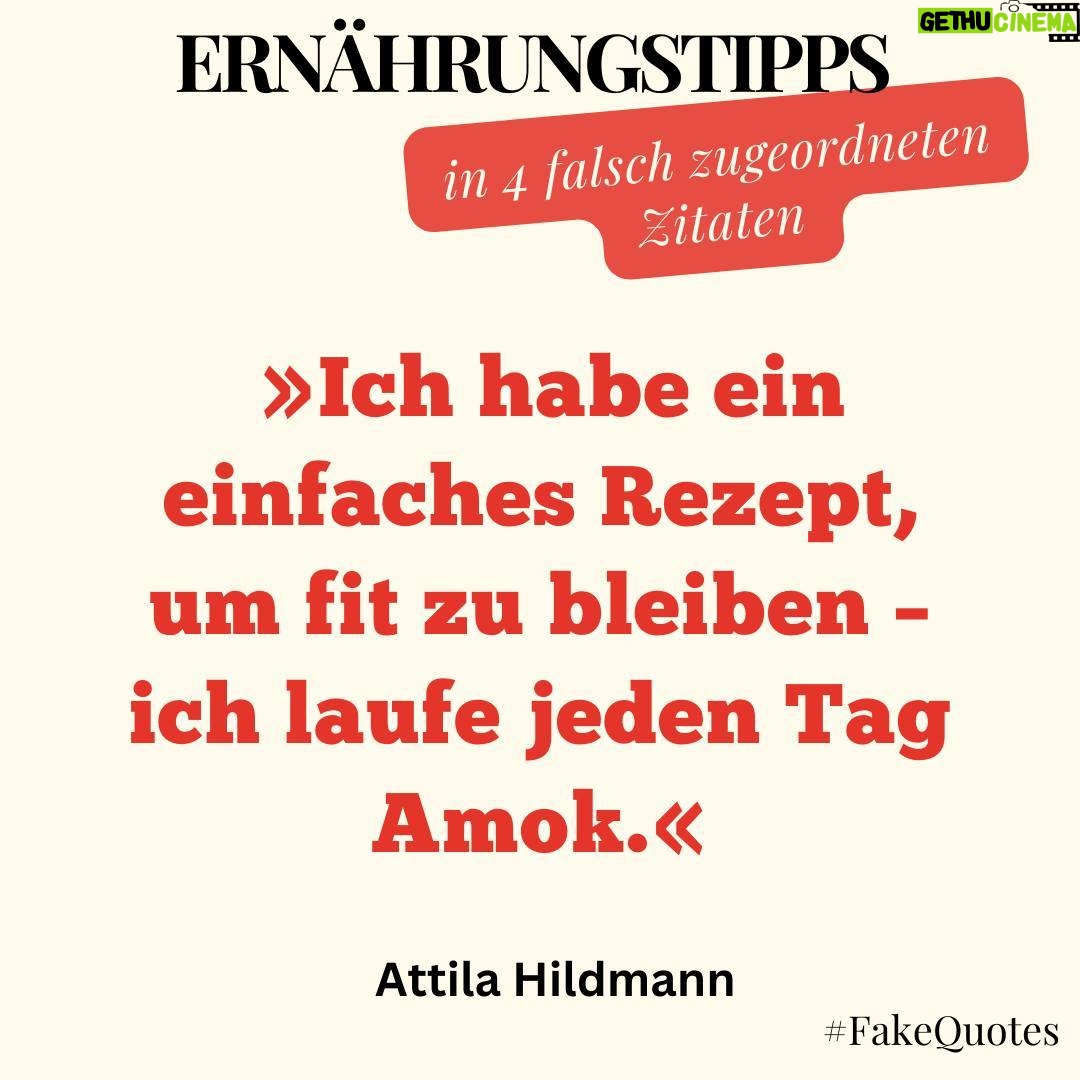 Marc-Uwe Kling - 10.9K Likes - Better living through fake quotes! Heute Ernährungstipps als falschzugeordnete Zitate. Habt ihr auch welche auf Lager?
#Ernaehrung #FakeQuotes #KaenguruChroniken #MarcUweKling
