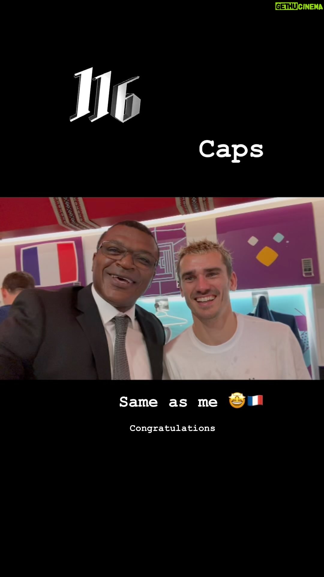 Marcel Desailly - 14.8K Likes - U have done so well @antogriezmann 116 Caps in National Team Same me Congratulations 🎈 love u guys @fff