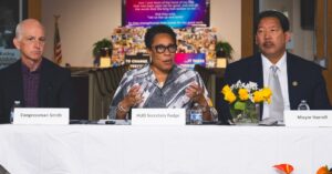 Marcia Fudge Instagram - Closing the racial wealth gap is important to the Biden-Harris Administration—and homeownership can help Black and Brown communities reach generational wealth.

I spoke with leaders in Seattle, WA on the work being done in their area to make access to homeownership more equitable.