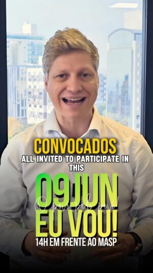 Marco Antônio Costa Instagram - 🚨CONVOCAÇÃO: O Deputado Federal Marcel Van Hattem convoca todos para manifestação na Avenida Paulista, no dia 09/06, às 14h em frente ao MASP. Vamos às ruas! 🇧🇷💪

Exigiremos o impeachment de Lula e Moraes, defenderemos nosso direito à liberdade e pediremos auxílio para o Rio Grande do Sul! O povo pelo povo! #9deJunhoEUVOU