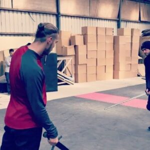Marco Ilsø Instagram - From practice to full speed action. This is approximately a quarter of the full session. I’m grateful for the stunt guys passion and hard work. Im sorry for all the half chopped fingers, kicks and punches to the face, a few mistimed headbutts and a disgusting busted lip ❤️⚔️