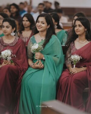 Margret Antony Instagram - Bridesmaids feels ✨️the moment i was eagerly waiting for my best friend to get married @nayanthara_jeejo

Beautiful candid captured by @scweddings_ ngs_ @soyalcyril 

Guest appearance by @_lassie_flaw_ @_chithrasunil 😝