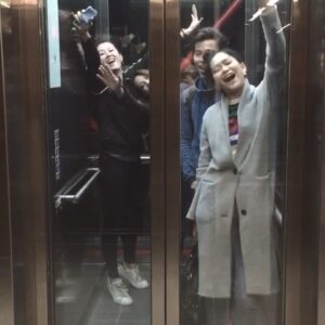 Maria-Elena Laas Instagram - How actors say goodnight to one another. Bye, love @celinebuckens #drama #warriormax