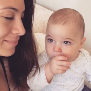Maria-Elena Laas Instagram - I’m a chew toy and I love it 
@marciamartinez22 @mlaas 
#newaunt #nephew #titimari