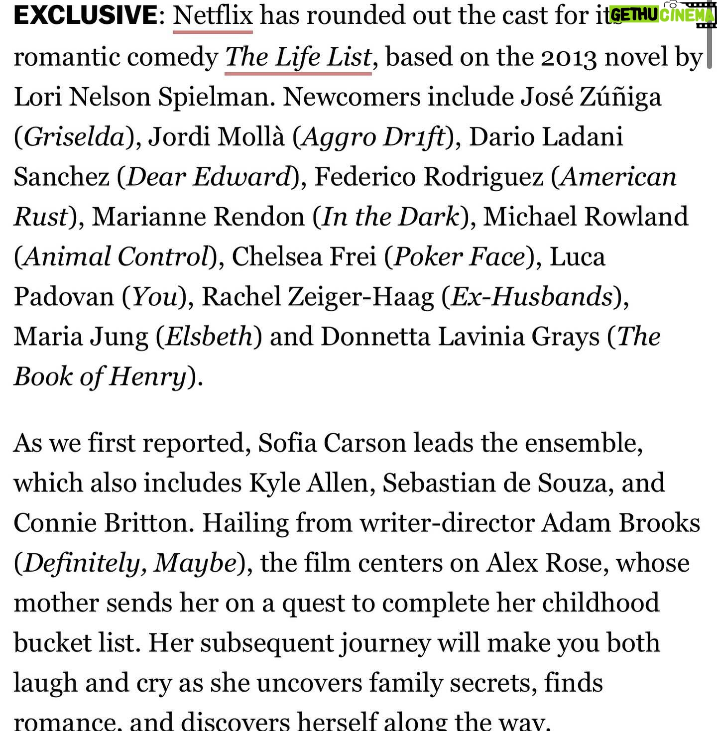 Marianne Rendón - 696 Likes - If you loved IMPOSTERS & THESE DAYS, Adam Brooks (co-creator) has written & directed this beautiful film THE LIFE LIST that we’ve been working on recently. It’s delicious and full of heart and will make you cry. These people aren’t fun at all. Not even a little bit.