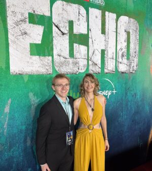 Marion Dayre Instagram - All episodes of ECHO will be released in just a few hours on Disney  and Hulu! 

We poured our hearts into this story, this project, these characters. We’re so excited to share them with you.

Here are just a few of our incredible writers at last night’s premiere. Thank you for your support!!