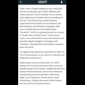Marion Dayre Instagram - This, from a team of transcendent writers who brilliantly and creatively heart-crafted lightning in a bottle, with an unparalleled cast and crew that will land this hero in your souls.