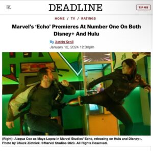 Marion Dayre Instagram - WOW! Thanks for bringing Maya to #1! 
And now that the WGA won data transparency and success based residuals, the writers who worked really hard on this show will not be left behind!