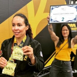 Marion Reneau Instagram - **DOUBLE GOLD** 🥇🥇
We will call this year the "Triple C". 
(3x getting double GOLD, 2021, 2022, 2023)
The ladies today really did bring nothing but the best.  It's always a complete HONOR to share the mats with such talent! 
I say this all the time,  THIS is a team effort.  I'm only as good as my team that stands with me and the coaches who keep me humble! 
Thank you! You are all priceless! 
@crystalcvaldez @coach.mando @xcraddockx @the_real_bobby_boucher @landi_malissa @rosemarie_mrqz
@ibjjf 🙏🏽🙏🏽🙏🏽