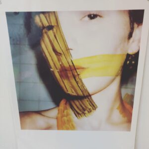 Maripol Instagram - Selfportrait @polaroid 1978 with paint , solitude self 🗽🥊🌆 Be safe everyone @maripolaroids #polaroid 🥰❤️💋