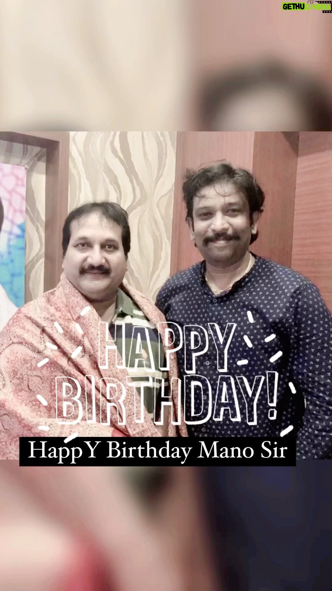 Maris Vijay - 77.7K Likes - HappY Birthday Mano Sir @singer_mano @marisvijayofficial