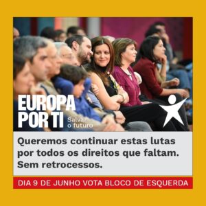 Marisa Matias Instagram - Faz toda a diferença eleger eurodeputados do Bloco.

Nos últimos cinco anos, @marisa_matias e @gusmao.jose estiveram envolvidos em centenas de negociações no Parlamento Europeu, defendendo implacavelmente os direitos humanos, dando voz a todas as injustiças, lutando para que ninguém ficasse para trás, exigindo medidas ambiciosas contra as alterações climáticas. 

Uma forte presença do Bloco no Parlamento Europeu, liderada pela @catarina_smartins, é mais importante que nunca.