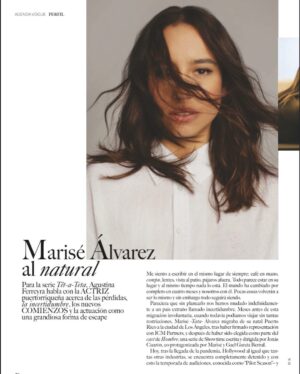 Marisé Álvarez Instagram - La más guapa @agustina_ferreyra_soteras me entrevistó para la edición de julio de @voguemexico “Nuevos comienzos”. Gracias Agus por las tertulias digitales, las risas y la oportunidad de mirar hacia adentro en estos tiempos de cambios y transformaciones. ✨ Foto @_elainetorres_ H&M @carolagmakeup Styling @mela_selva Portada @piacamil #voguemexico #nuevoscomienzos #ventevente ;)