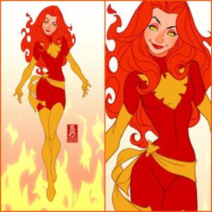 Mark Brooks Instagram - D’fied X-men day 48- Villain’s week finale- I promised a big one so how about the biggest threat the X-men have ever face- Dark Phoenix! And another very cool video by @Vivaresh. Here’s a hint for next week’s X-men theme- XF/GX. See you Monday!