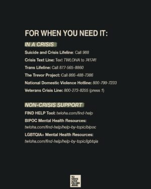 Mark Duplass Instagram - We want to see people get the help they’re asking for. We want people to feel like asking for help won’t lead to nowhere. We want a reality where therapy and resources are accessible.

TWLOHA’s Treatment   Recovery Scholarship tears down the financial barriers to therapy so that people can receive care without wondering how they’re going to pay for it. But this scholarship isn’t possible without support from you.

The fundraiser attached to this post is being matched dollar for dollar through a partnership between TWLOHA and Mark Duplass. If we can raise $10k here on Instagram, that will be a total of $20k invested directly into treatment   recovery.

Your support has brought us so far, and we are so close to that milestone. Donate, share, and remind people that they are not alone in their fight. Hope is real and help is possible.