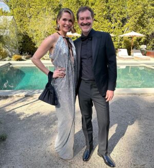 Mark Duplass Instagram - Heading to the @sagawards with my favorite disco ball @katieaselton on my arm and a brand new pet caterpillar on my lip.